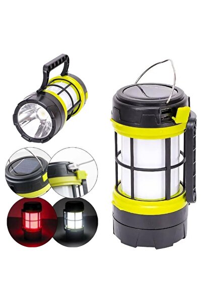 caddeoutlet Rc-910 Şarj Edilebilir Solar Kamp Feneri Güneş Enerjili Aydınlatm...