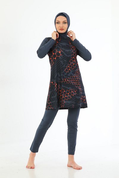 Elif Okur 7042 Model Full Covered Hijab Swimsuit