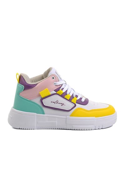 WALKWAY Pantofi sport unisex alb-galben