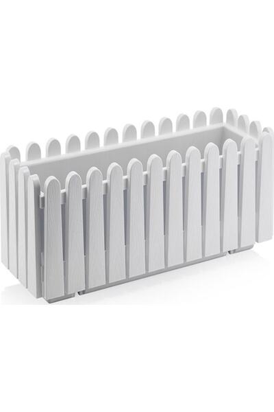SERİNOVA Istanbul Balkon Saksı 9 Lt Beyaz