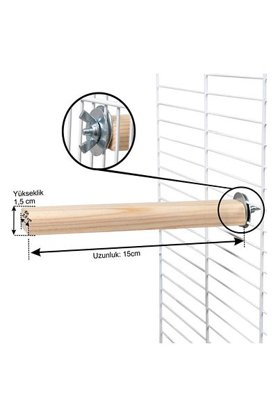 Alyones Pine Wood Slat Bird Perch Length 15 Cm Width 25 Mm