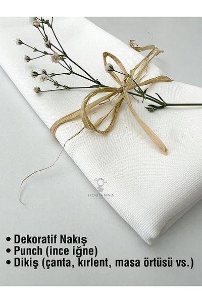 Hobianna Ύφασμα ραπτικής κεντήματος πάπιας - Κρέμα (100x180cm)