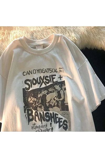 Gofeel Siouxsie And The Banshees Unisex Oversize Printed T-shirt