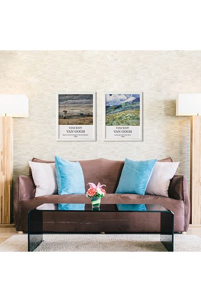 Ayışığı Dizayn Set de 2 tablouri Van Gogh laminat cu cadru