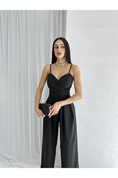 Afiş Butik Μαύρη ζαρτιέρα με διπλό γιακά