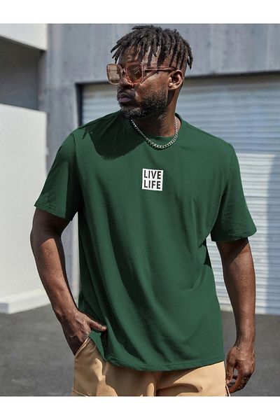 Keywest Μπλουζάκι Unisex από βαμβακερό μπλουζάκι μεγάλου μεγέθους Nefti Life Live Written
