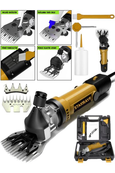 stanrayf Alman Clipper 6900 W Çift Kartlı Çift Soğutuculu Koyun Keçi Kırkım Makinesi Bakır Sargılı Beiyuan