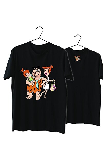 blausee wear Μπλουζάκι Unisex Μαύρος Λίθος Εποχής Οικογένειας Βαμβάκι Κανονικ...