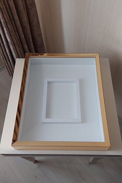 Verda Çerçeve 40x50 Cm Gold Plexi Rose Memory Frame!Frame with Photo Section Without LED!Rose Memory Frame