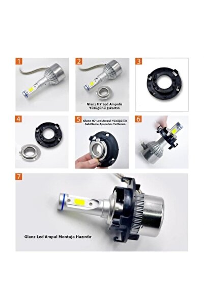 ARSVİSİON Kia Cerato Uyumlu Led Xenon H7 Bağlantı Sabitleme Montaj Aparatı