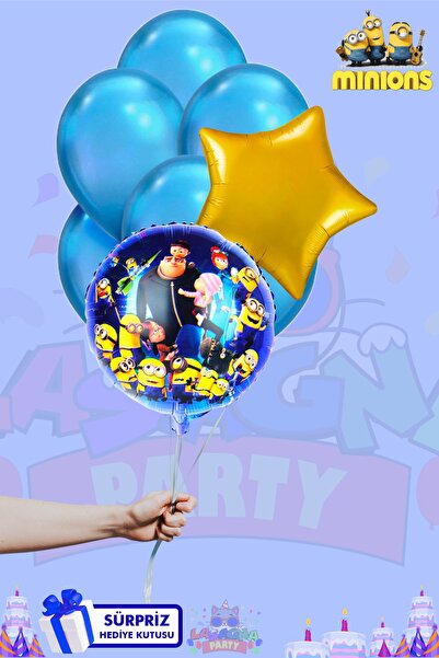 LASAGNA STORE Minions Temalı Lüx Gold Folyo Balon Seti