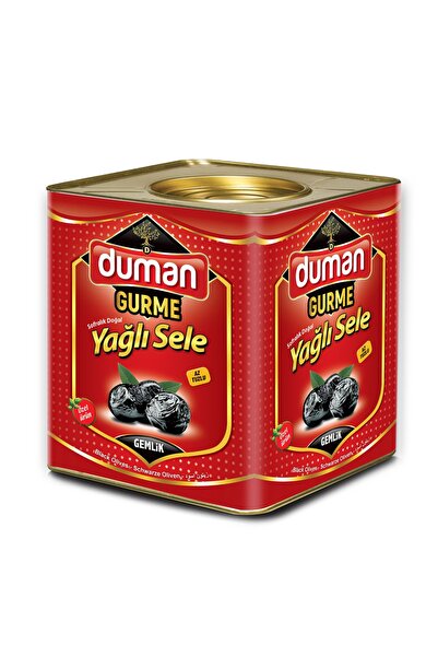 DUMAN GURME Gemlik Yağlı Sele Siyah Zeytin L Boy (230-260) Klb 10 Kg
