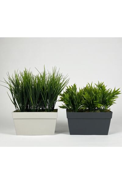 BİÇİÇEK Yapay Bitki-ikili Yapay Çiçek Yalı Balkon Saksıda