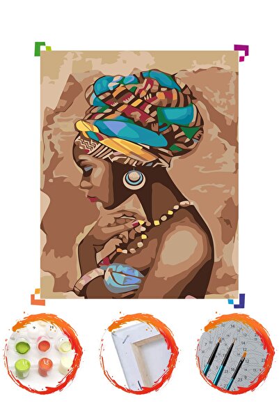PlusHobby Etnik Karmaşa Sayılarla Boyama Seti 40x50 cm