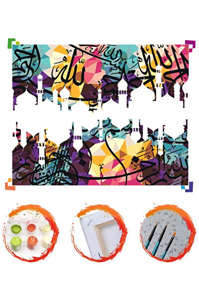 PlusHobby Sb37/modern Arabic-sayılarla Boyama Seti 40x50cm Tuval