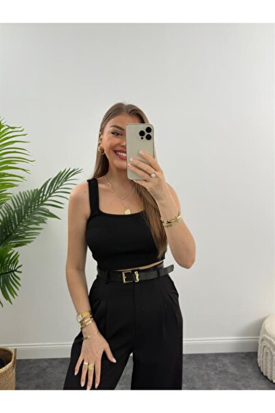 HARMONY GLOBAL Ultra Yüksek Bel Çift Pliseli Kaliteli Atlas Kumaş Palazzo Pantolon Siyah