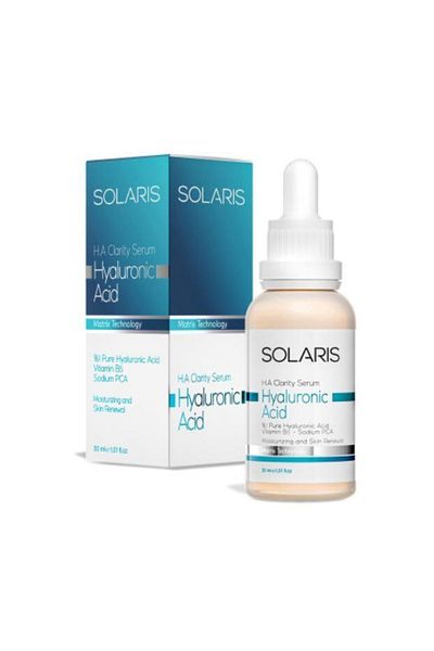 SOLARIS Hyaluronic Acid - B5 Moisturizing Serum 30 ml And Pore Firming Aha Bha Glycolic Acid Tonic