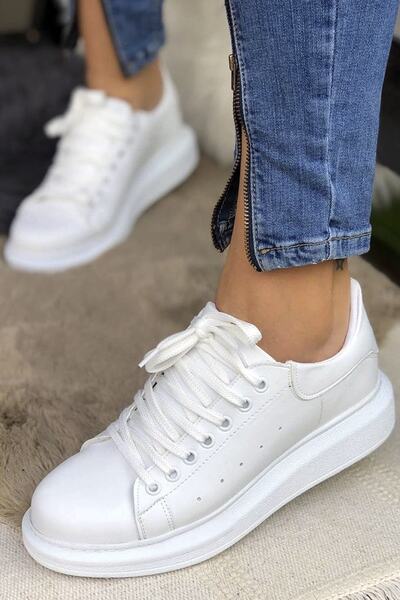 GNY AYAKKABI Pantofi sport de damă albi