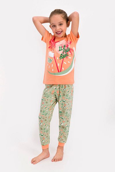 U.S. Polo Assn. Children's Orange Pajama Set