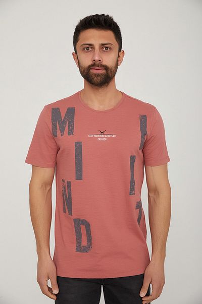 Cazador Ανδρικό μπλουζάκι με στάμπα Jazz 4089 Crew Neck