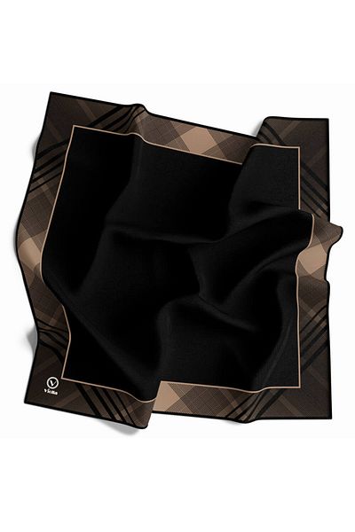 VİOLLA Μπεζ Soft Twill Scarf - Silk Free, Beige-4