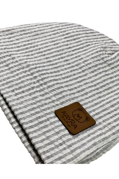 KAYRA KİDSS Double Layer Combed Cotton Jacquard Baby Kids Beanie (hidden Inseam)