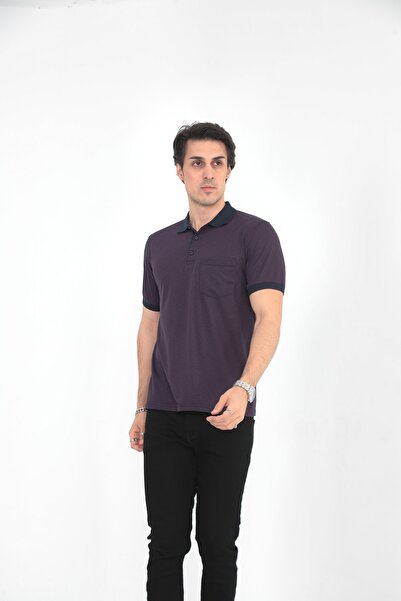 KMKkombin Μπλουζάκι Dad Polo με στρογγυλή γραμμή με λαιμόκοψη και 3 κουμπιά στον γιακά