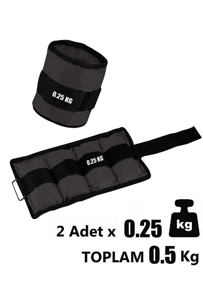 Spor Byfit 0.25 Kg X 2 Black Hand or Ankle Weights + Free Jump Rope