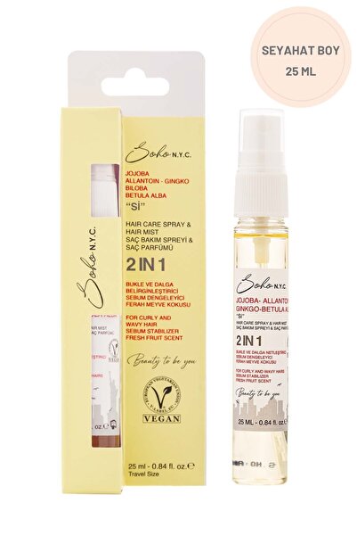 Soho N.Y.C. Bukleli Saçlar Için Bakım Spreyi Ve Saç Parfümü "si" 25ml Seyahat...