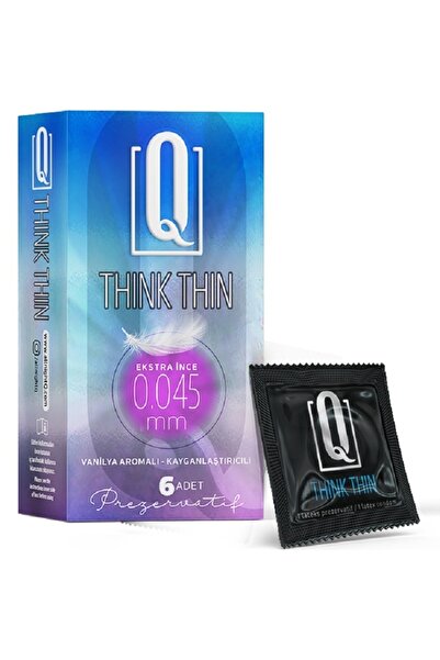 Q THINK THIN 6'lı Ekstra İnce Vanilya Aromalı Prezervatif