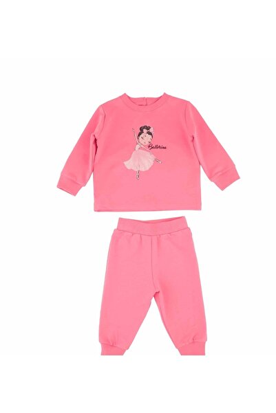 best kids Kız Bebek Pembe Eşofman Takımı