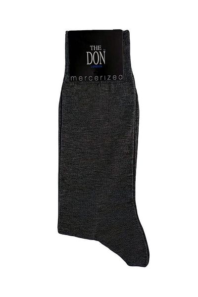 TheDon Ανδρικές κάλτσες Don London Mercerized σε γκρι χρώμα
