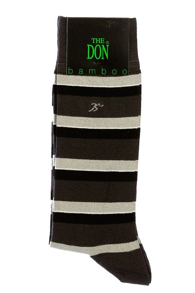 TheDon Ανδρικές κάλτσες Don Striped Bamboo K007b Anthracite