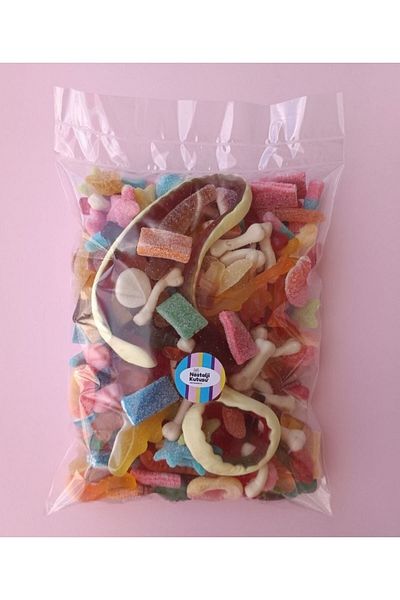 Nostalji Kutusu 1 kg Soft Gummy Pick Mix Pocket - Jelly Candy