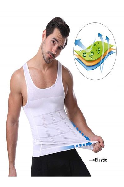 MİSTİRİK Toscana Men's Corset - Regional Firming and Slimming (White)