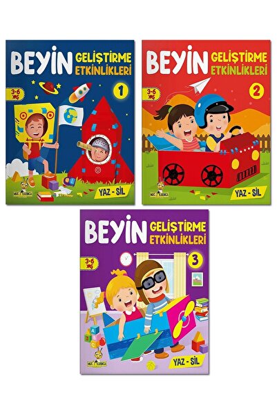 yükselen zeka 3-6 Yaş Beyin Geliştirme Etkinlikleri Yaz-sil Kitaplar Yükselen Zeka