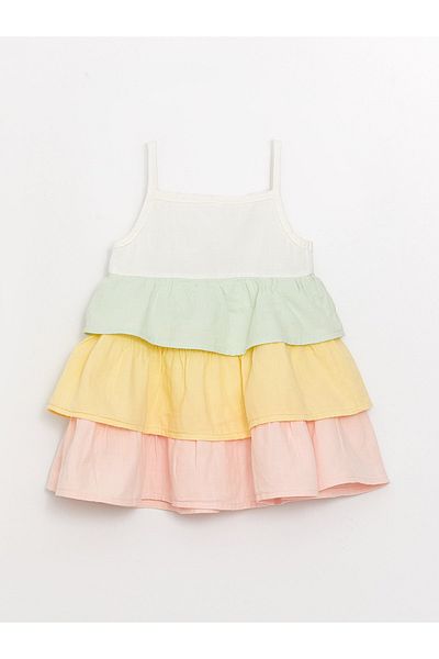 LC Waikiki Square Neck Strap Baby Girl Dress