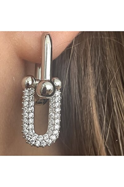 kupadizayn Zirkon Taşlı Tifany Küpe