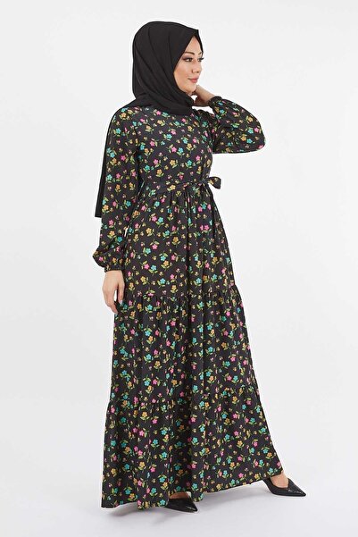 Modamihram Floral Gypsy Dress Green 12236