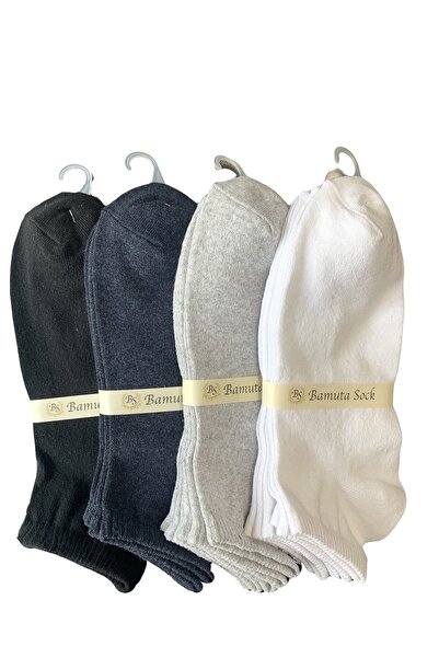 Bamuta Erkek Patik 4 Renk 12 Çift Siyah Lacivert Gri Beyaz…