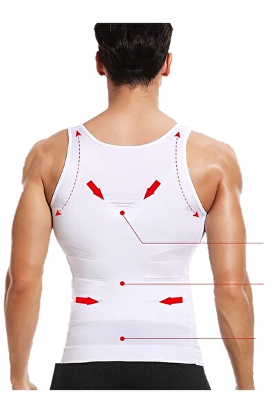 MİSTİRİK Ανδρικό εσώρουχο κορσέ τοπικό συσφιγκτικό και διαμορφωτικό Torenova σε λευκό χρώμα