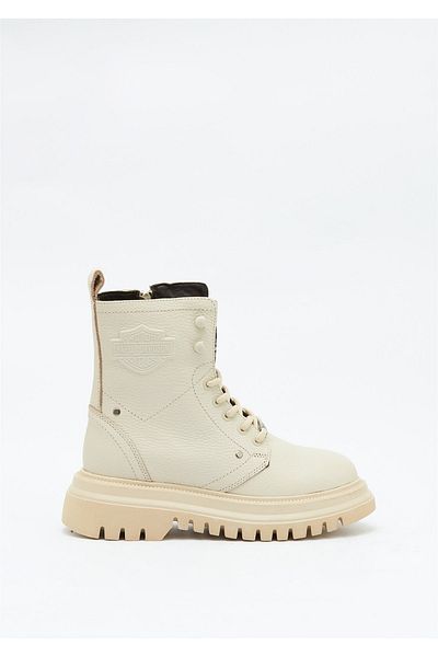 Harley Davidson Dearie Women's Beige Leather Boots
