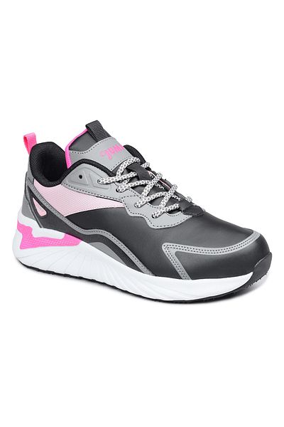 Jump 27770 Black - Gray - Pink Women's Casual Winter Comfortable Walking Sneaker Sports Shoes