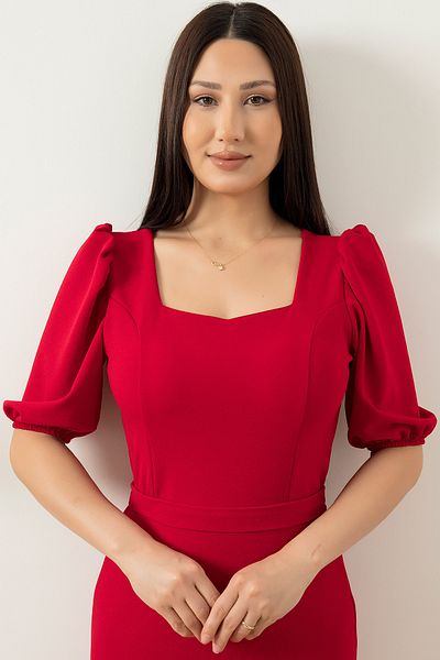 PULLIMM Rochie scurtă cu mâneci pepene verde 13422