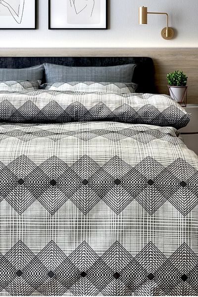 Alla Turca Σετ Παπλωματοθήκη Single Ranforce με Flat Sheet Diamond Grey