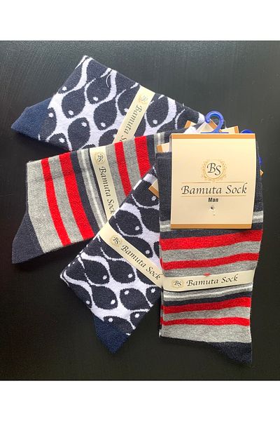 Bamuta Men's Socks 4-Piece Cotton