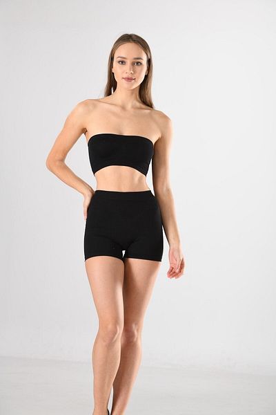 Miss Fit 34312 Women's Black 1 Size Slimming Seamless High Waist Butt Shaping Boxer Corset