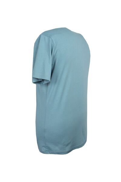 marufshop Ανδρικό μπλουζάκι με στάμπα μεγάλου μεγέθους με λαιμόκοψη μπλε