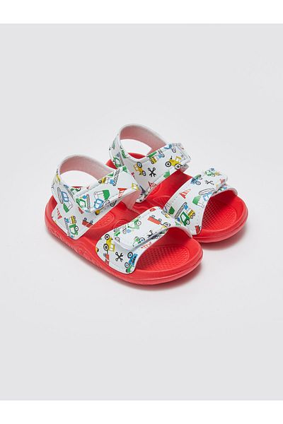 LC Waikiki Printed Velcro Baby Boy Sandals