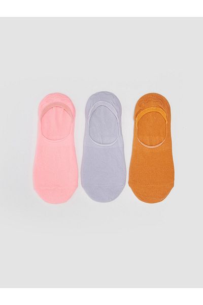 LC Waikiki Pack of 3 Women's Plain Ballerina Socks